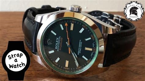 rolex milgauss leather|authentic rolex leather watch bands.